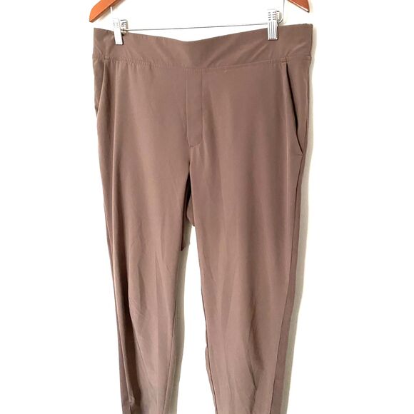 Athleta Brooklyn Ankle Pants Mineral Brown Semi-Fitted Lightweight Slim Fit 14 - Picture 2 of 10